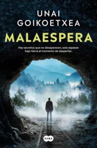 Portada oficial de la novela Malaespera
